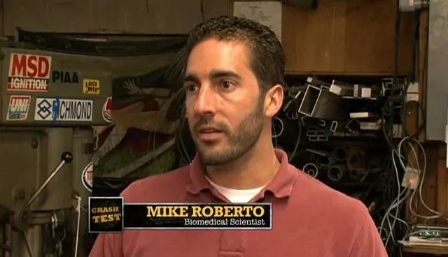 Mike Roberto Explaining Science in Crash Test