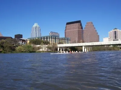 Early 2000s view from Town Lake in Austin, TX